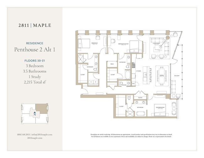 PH 2 Alt 1 3001 floor plan